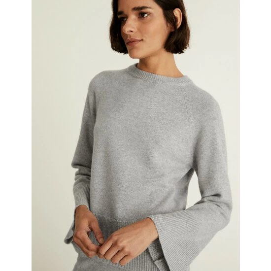 JAEGER Merino Wool Rich Jumper With Cashmere Women Pale Pink 4 JAEGER Merino Wool Rich Jumper With Cashmere Women Pale Pink - Image 4