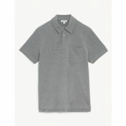 JAEGER Pure Cotton Pique Polo Shirt Men Green