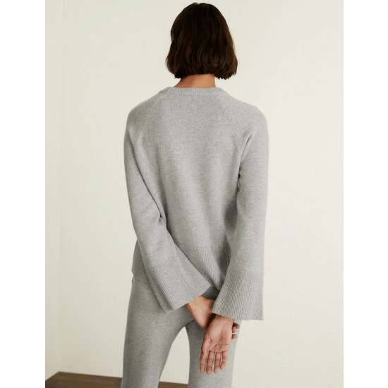 JAEGER Merino Wool Rich Jumper With Cashmere Women Pale Pink 5 JAEGER Merino Wool Rich Jumper With Cashmere Women Pale Pink - Image 5