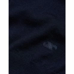 JAEGER Pure Extra Fine Merino Wool Crew Neck Jumper Men Navy -JAEGER Shop unnamed file 1018