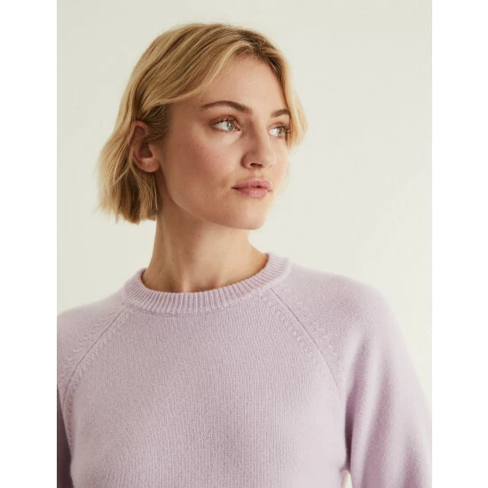 JAEGER Merino Wool Rich Jumper With Cashmere Women Pale Pink 8 JAEGER Merino Wool Rich Jumper With Cashmere Women Pale Pink - Image 8