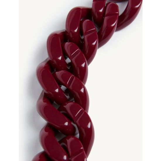 JAEGER Resin Chain Bracelet Women Dark Pink 2 JAEGER Resin Chain Bracelet Women Dark Pink - Image 2