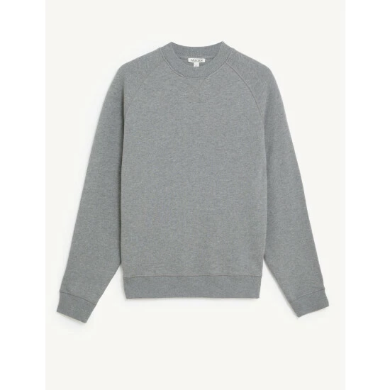 JAEGER Cotton With Wool Blend Crew Neck Sweater Men Navy 1 JAEGER Cotton With Wool Blend Crew Neck Sweater Men Navy