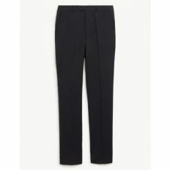 JAEGER Slim Fit Super 100s Pure Wool Trousers Men Medium Navy