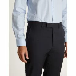 JAEGER Slim Fit Super 100s Pure Wool Trousers Men Medium Navy 19 JAEGER Slim Fit Super 100s Pure Wool Trousers Men Medium Navy -JAEGER Shop unnamed file 1086