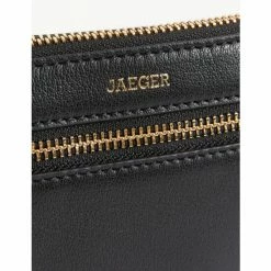 JAEGER Leather Zip Detail Clutch Bag Women Black 14 JAEGER Leather Zip Detail Clutch Bag Women Black -JAEGER Shop unnamed file 111