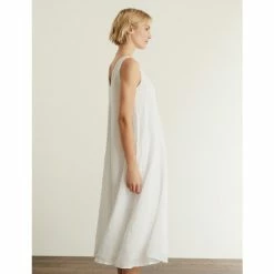 JAEGER Pure Linen V-Neck Maxi Shift Dress Women White 16 JAEGER Pure Linen V-Neck Maxi Shift Dress Women White -JAEGER Shop unnamed file 1111
