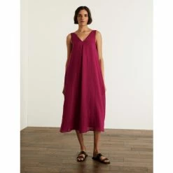 JAEGER Pure Linen V-Neck Maxi Shift Dress Women White 21 JAEGER Pure Linen V-Neck Maxi Shift Dress Women White -JAEGER Shop unnamed file 1116