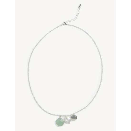 JAEGER Silver Tone Pendant Necklace Women Silver Mix 1 JAEGER Silver Tone Pendant Necklace Women Silver Mix