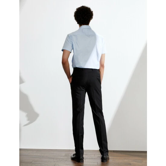 JAEGER Regular Fit Pure Cotton Twill Shirt Men Light Blue 5 JAEGER Regular Fit Pure Cotton Twill Shirt Men Light Blue - Image 5