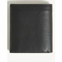 JAEGER Premium Leather Textured Bi-Fold Wallet Men Black
