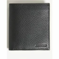 JAEGER Premium Leather Textured Bi-Fold Wallet Men Black -JAEGER Shop unnamed file 1155