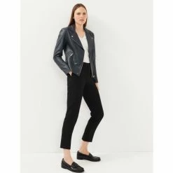 JAEGER Leather Jacket Women Navy -JAEGER Shop unnamed file 1171