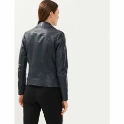 JAEGER Leather Jacket Women Navy -JAEGER Shop unnamed file 1172