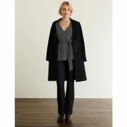 JAEGER Jersey Printed V-Neck Long Sleeve Top Women Black Mix 12 JAEGER Jersey Printed V-Neck Long Sleeve Top Women Black Mix -JAEGER Shop unnamed file 1183