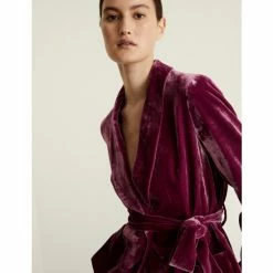 JAEGER Velvet Belted Blazer With Silk Women Pink 13 JAEGER Velvet Belted Blazer With Silk Women Pink -JAEGER Shop unnamed file 1185