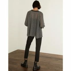 JAEGER Sheer Printed Relaxed Long Sleeve Top Women Black Mix 11 JAEGER Sheer Printed Relaxed Long Sleeve Top Women Black Mix -JAEGER Shop unnamed file 1197