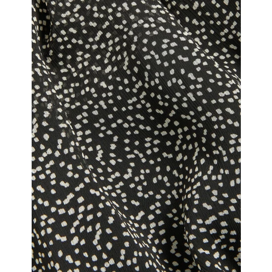 JAEGER Sheer Printed Relaxed Long Sleeve Top Women Black Mix 6 JAEGER Sheer Printed Relaxed Long Sleeve Top Women Black Mix - Image 6