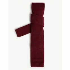 JAEGER Italian Silk And Wool Knitted Tie Men Dark Red 8 JAEGER Italian Silk And Wool Knitted Tie Men Dark Red -JAEGER Shop unnamed file 1203