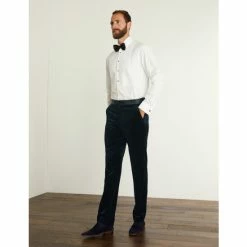 JAEGER Tailored Fit Italian Velvet Tuxedo Trousers Men Navy -JAEGER Shop unnamed file 1207