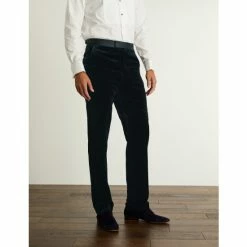JAEGER Tailored Fit Italian Velvet Tuxedo Trousers Men Navy -JAEGER Shop unnamed file 1211