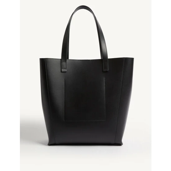 JAEGER Leather Tote Bag Women Black 5 JAEGER Leather Tote Bag Women Black - Image 5