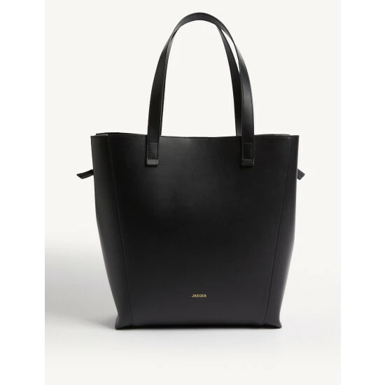 JAEGER Leather Tote Bag Women Black 6 JAEGER Leather Tote Bag Women Black - Image 6