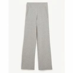 JAEGER Merino Wool Rich Trousers With Cashmere Women Grey Marl