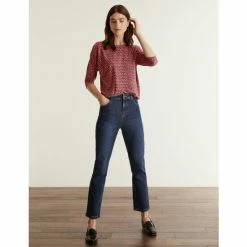 JAEGER Jersey Printed Slash Neck 3/4 Sleeve Top Women Red Mix 15 JAEGER Jersey Printed Slash Neck 3/4 Sleeve Top Women Red Mix -JAEGER Shop unnamed file 1258