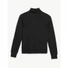 JAEGER Pure Cashmere Roll Neck Relaxed Jumper Women Black