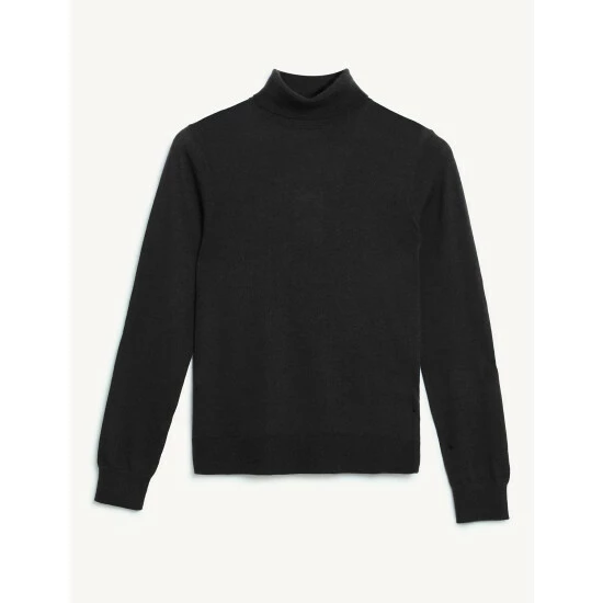 JAEGER Pure Cashmere Roll Neck Relaxed Jumper Women Black 1 JAEGER Pure Cashmere Roll Neck Relaxed Jumper Women Black
