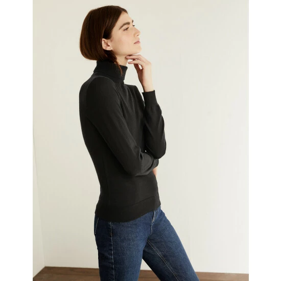 JAEGER Pure Cashmere Roll Neck Relaxed Jumper Women Black 7 JAEGER Pure Cashmere Roll Neck Relaxed Jumper Women Black - Image 7