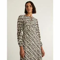 JAEGER Pure Silk Printed Tie Neck Tea Dress Women Multi/neutral 13 JAEGER Pure Silk Printed Tie Neck Tea Dress Women Multi/neutral -JAEGER Shop unnamed file 1285