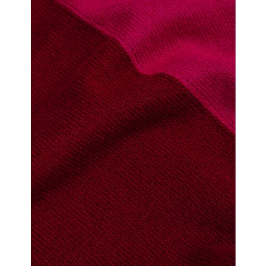 JAEGER Wool Rich Colour Block Jumper With Cashmere Women Red Mix 5 JAEGER Wool Rich Colour Block Jumper With Cashmere Women Red Mix - Image 5