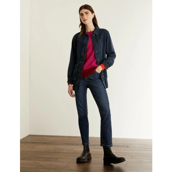 JAEGER Wool Rich Colour Block Jumper With Cashmere Women Red Mix 6 JAEGER Wool Rich Colour Block Jumper With Cashmere Women Red Mix - Image 6