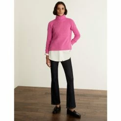 JAEGER Pure Merino Wool Roll Neck Jumper Women Pink 13 JAEGER Pure Merino Wool Roll Neck Jumper Women Pink -JAEGER Shop unnamed file 1302