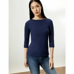 JAEGER Slash Neck 3/4 Sleeve Top Women Green 13 JAEGER Slash Neck 3/4 Sleeve Top Women Green -JAEGER Shop unnamed file 1306