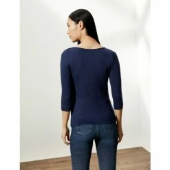 JAEGER Slash Neck 3/4 Sleeve Top Women Green 14 JAEGER Slash Neck 3/4 Sleeve Top Women Green -JAEGER Shop unnamed file 1307