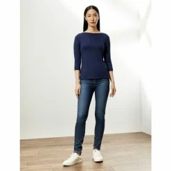 JAEGER Slash Neck 3/4 Sleeve Top Women Green 16 JAEGER Slash Neck 3/4 Sleeve Top Women Green -JAEGER Shop unnamed file 1309