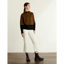 JAEGER Pure Merino Wool Colour Block Jumper Women Brown Mix 15 JAEGER Pure Merino Wool Colour Block Jumper Women Brown Mix -JAEGER Shop unnamed file 1320