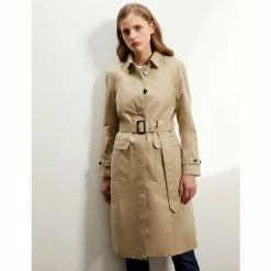 JAEGER Pure Cotton Belted Trench Coat Women Stone 11 JAEGER Pure Cotton Belted Trench Coat Women Stone -JAEGER Shop unnamed file 1324