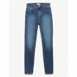 JAEGER High Waisted Skinny Jeans Women Dark Blue Denim