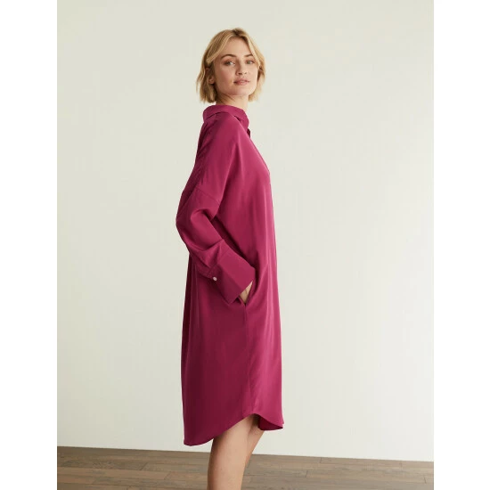 JAEGER Pure Silk V-Neck Tunic Women Black 4 JAEGER Pure Silk V-Neck Tunic Women Black - Image 4