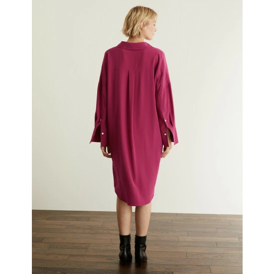 JAEGER Pure Silk V-Neck Tunic Women Black 5 JAEGER Pure Silk V-Neck Tunic Women Black - Image 5