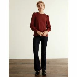 JAEGER Crepe Round Neck Long Sleeve Top Women Green 16 JAEGER Crepe Round Neck Long Sleeve Top Women Green -JAEGER Shop unnamed file 135