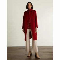 JAEGER Pure Wool Funnel Neck Coat Women Dark Camel 11 JAEGER Pure Wool Funnel Neck Coat Women Dark Camel -JAEGER Shop unnamed file 1366