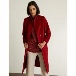 JAEGER Pure Wool Funnel Neck Coat Women Dark Camel 14 JAEGER Pure Wool Funnel Neck Coat Women Dark Camel -JAEGER Shop unnamed file 1369