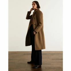 JAEGER Pure Wool Funnel Neck Coat Women Dark Camel 17 JAEGER Pure Wool Funnel Neck Coat Women Dark Camel -JAEGER Shop unnamed file 1372