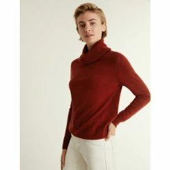 JAEGER Pure Cashmere Cowl Neck Relaxed Jumper Women Pale Pink -JAEGER Shop unnamed file 1378