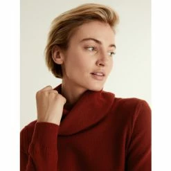 JAEGER Pure Cashmere Cowl Neck Relaxed Jumper Women Pale Pink -JAEGER Shop unnamed file 1380